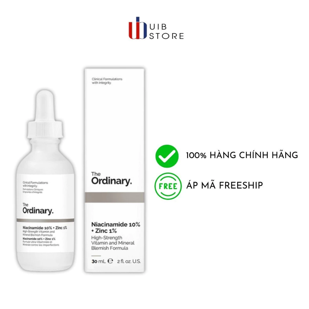 Tinh chất sáng da The ordinary 60 ml (Niacinamide 10% + Zinc 1%) – Khuyến mãi trên Shopee