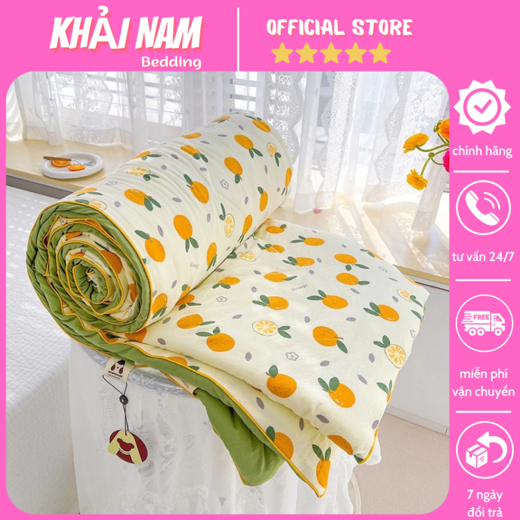 Chăn Cotton Đũi Hàn Quốc Nhập Khẩu – Mền hè đũi cotton chất liệu mềm mát – Ưu đãi trên Shopee