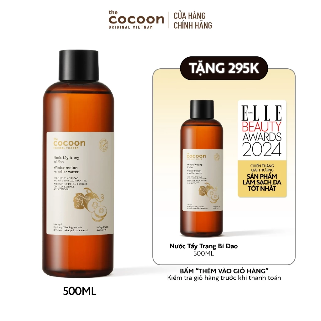 Nước tẩy trang bí đao Cocoon – Khuyến mãi trên Shopee